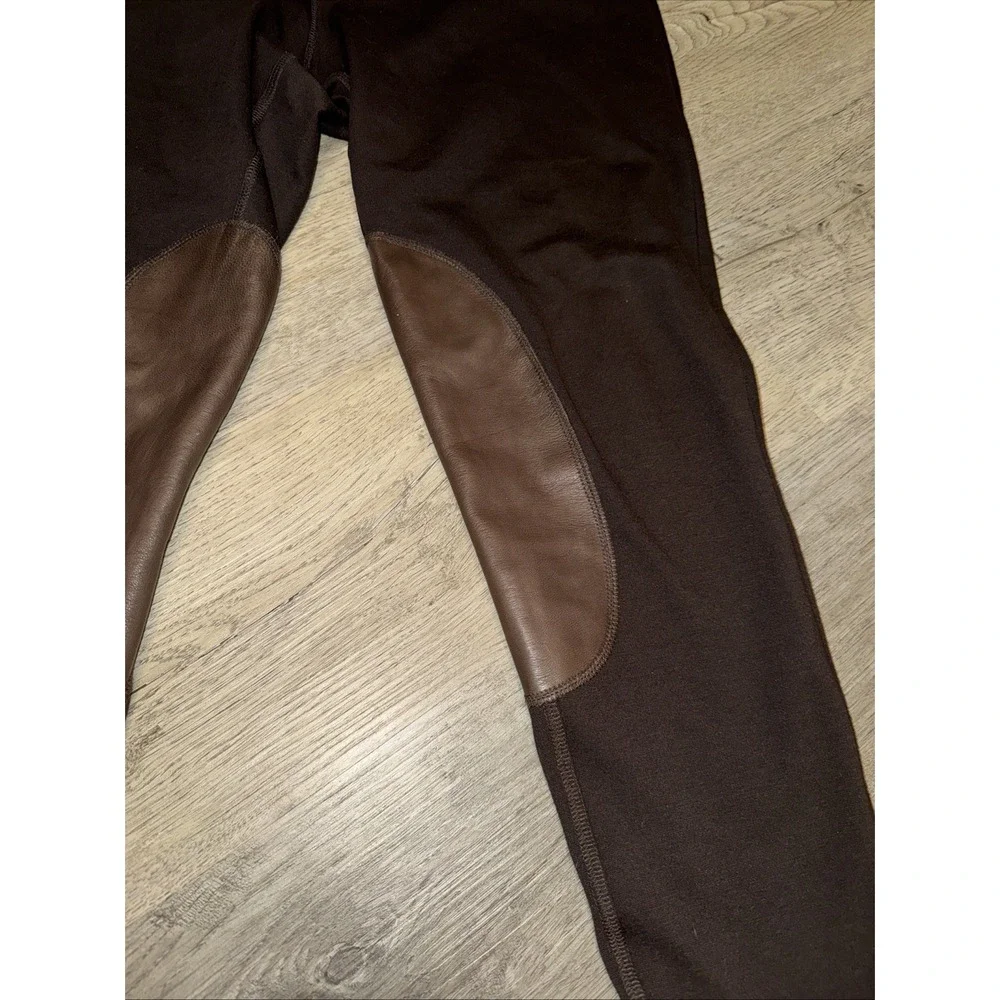 Tory Burch Dark Brown Riding Trousers with Leather Knee Patches